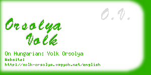 orsolya volk business card